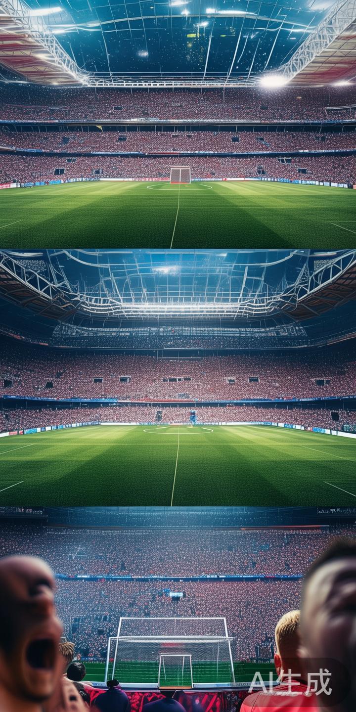 以某场欧洲足球联赛为例，乐动体育利用多角度直播技术